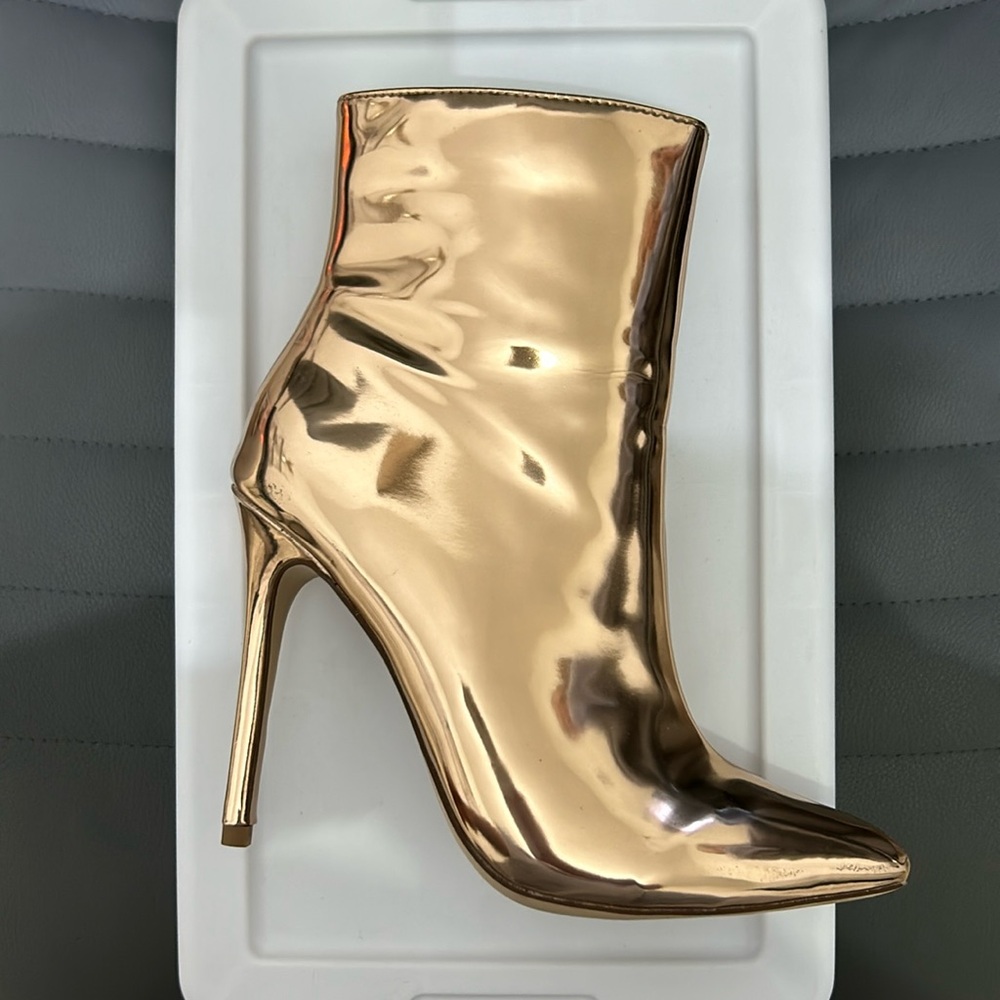 Rose gold booties